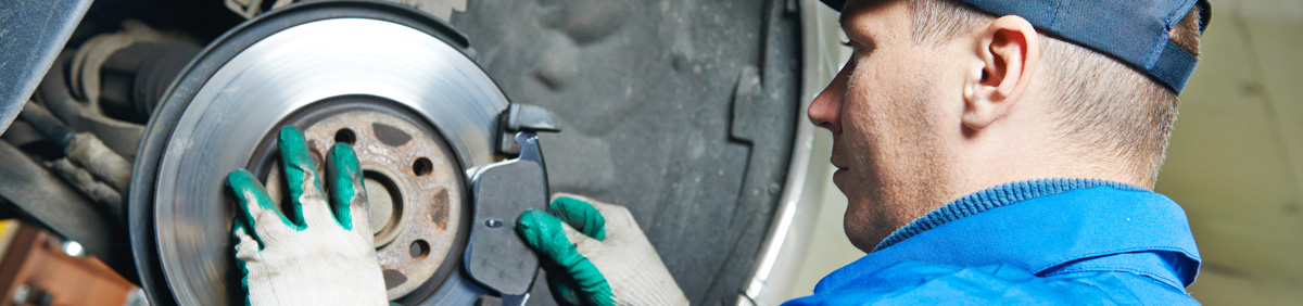 New brake pads being fitted - Car Repairs Edmonton